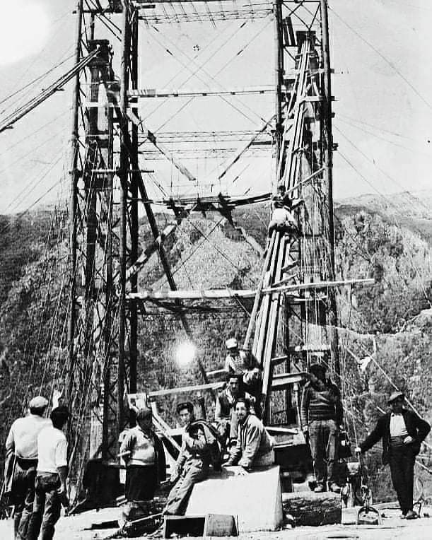 Construcción puente Presidente Ibáñez, 1961