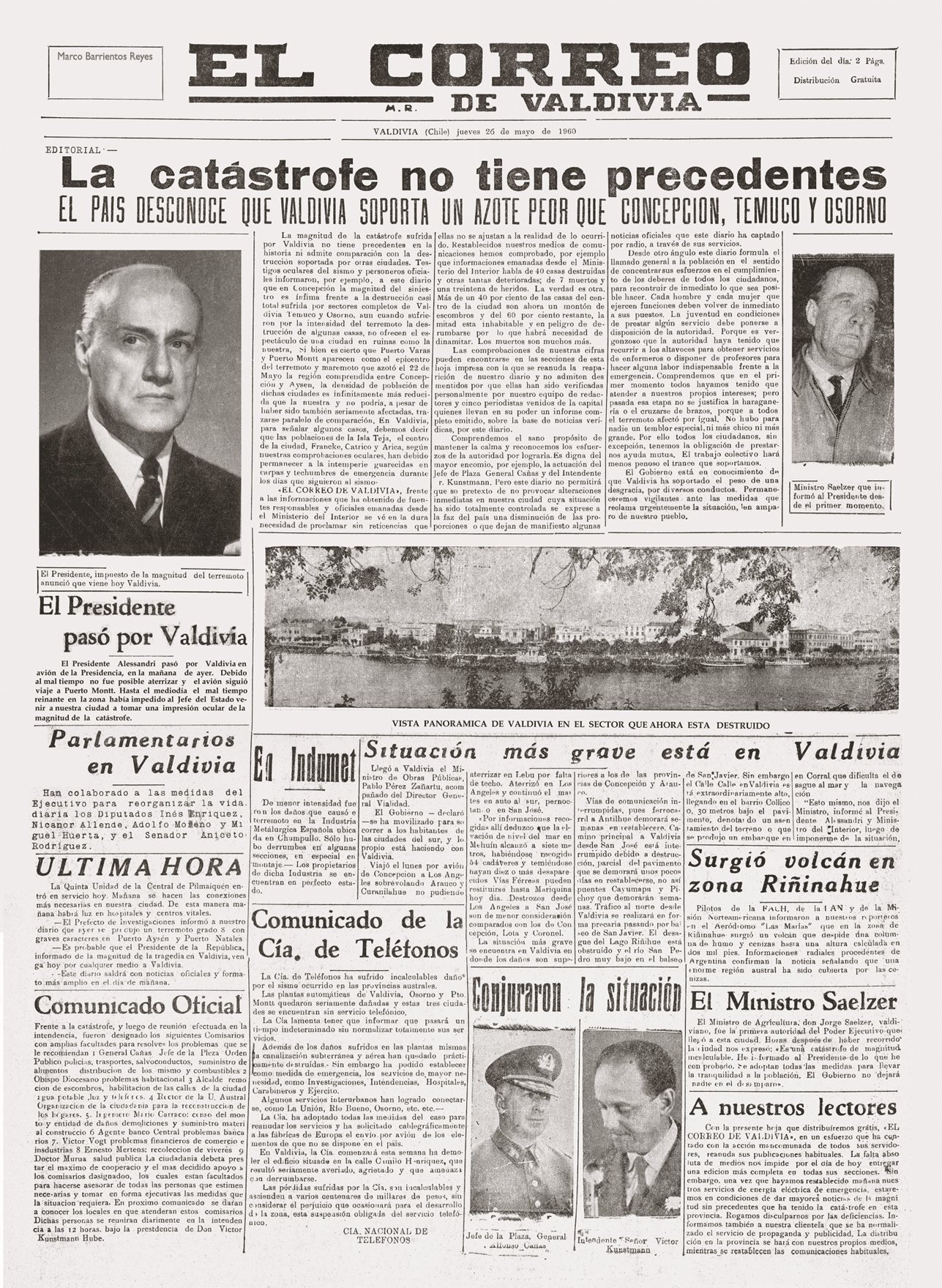 Primera Edición del 26 de mayo 1960