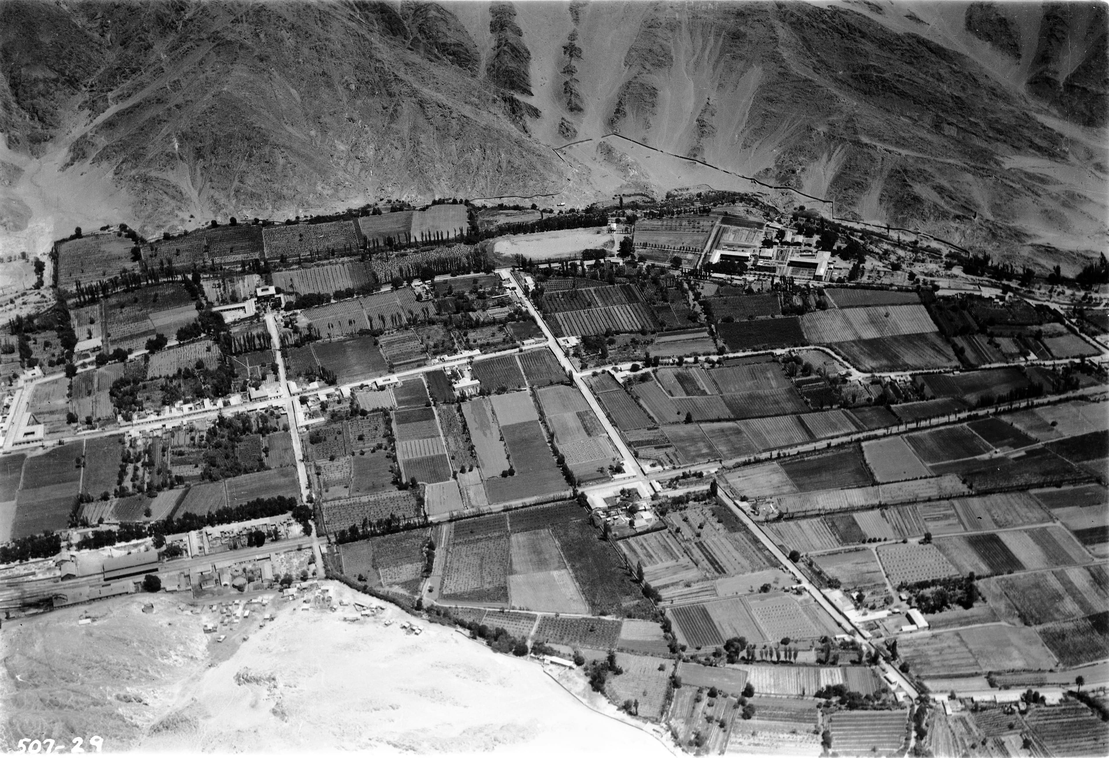 Vista aérea de Copiapó 1937.