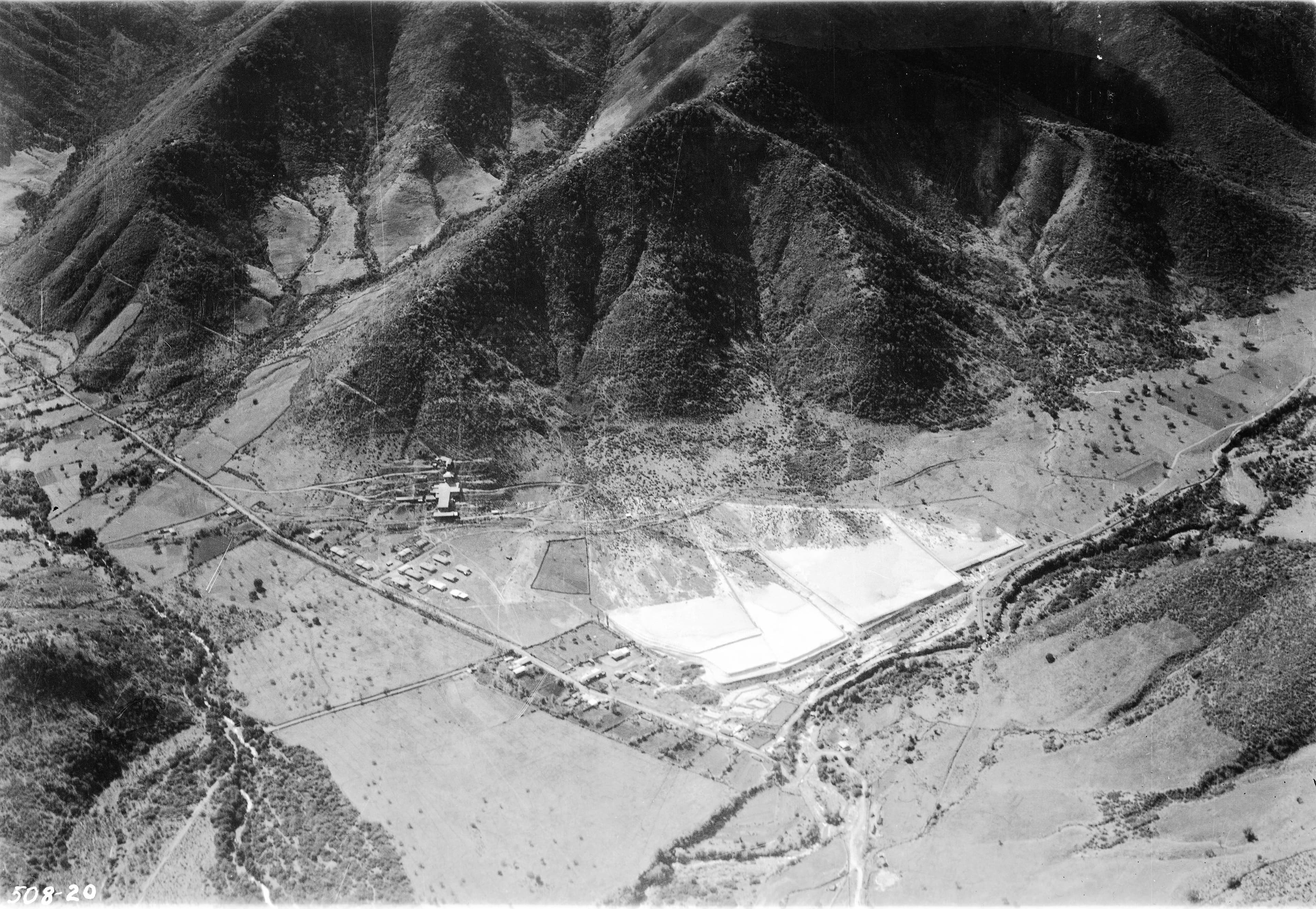 Vista aérea cerca de Santiago 1937.