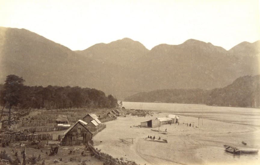 Vista a Palena desde el sur en 1893.