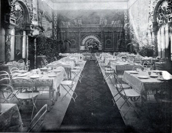 Comedor construido para la fiesta Concha Cazzotte en 1912