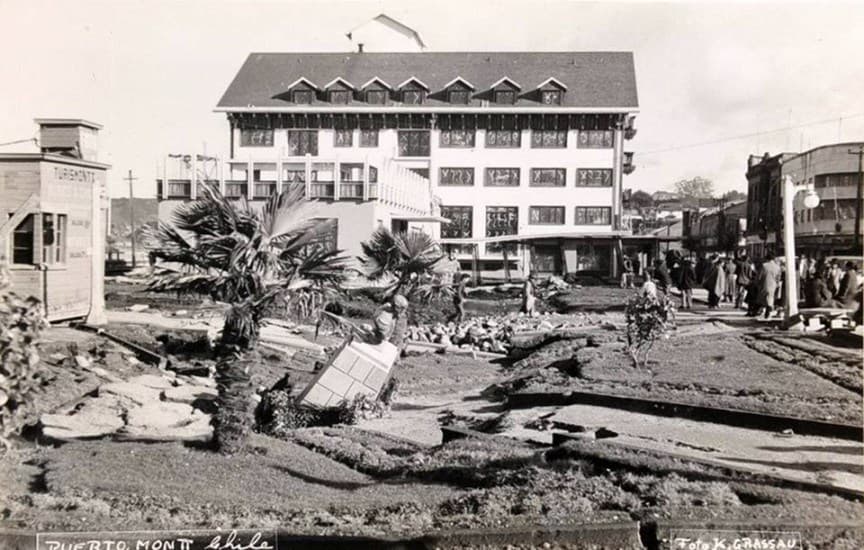 Plaza de Puerto Montt en 1960
