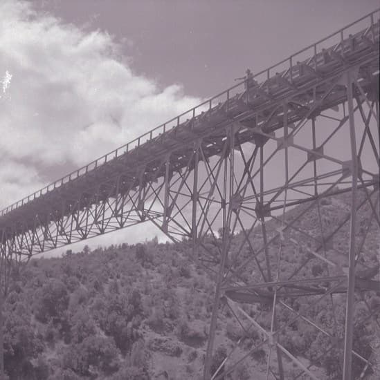 Puente ferroviario Bío Bío en 1960