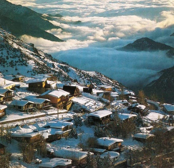 Invierno en Farellones en 1983
