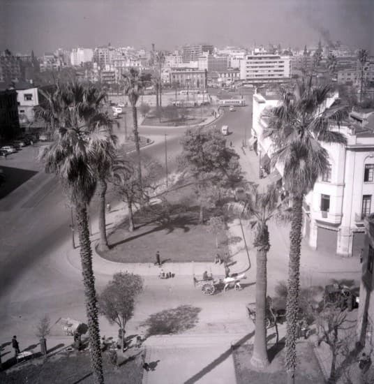Vista desde la torre de la Recoleta Franciscana, ca. 1950