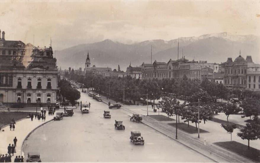 La Alameda frente a La Moneda en 1930