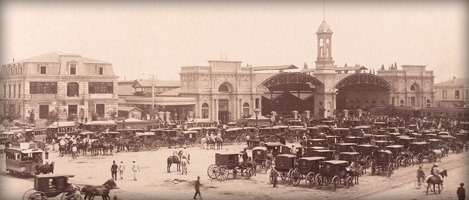 Estación Central de Santiago en el año 1885