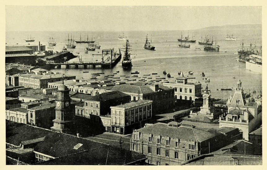 Vista de Valparaíso en el año 1906