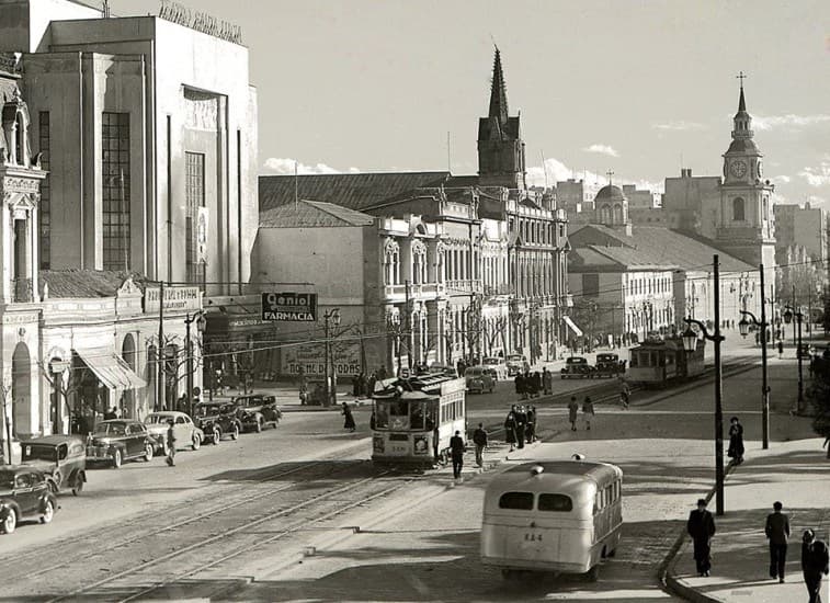 Alameda de Santiago en 1940