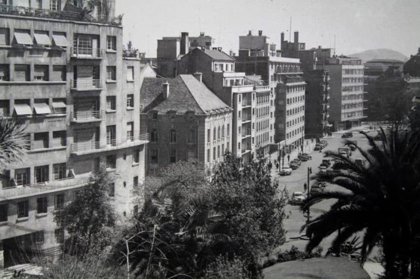 Vista desde el Cerro Santa Lucía en 1961