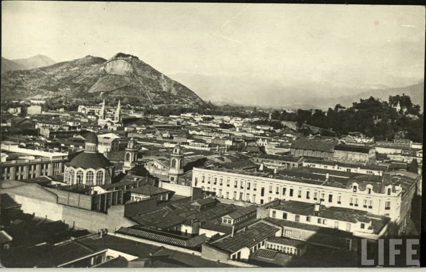 Vista de Santiago a mediados de los años 20s