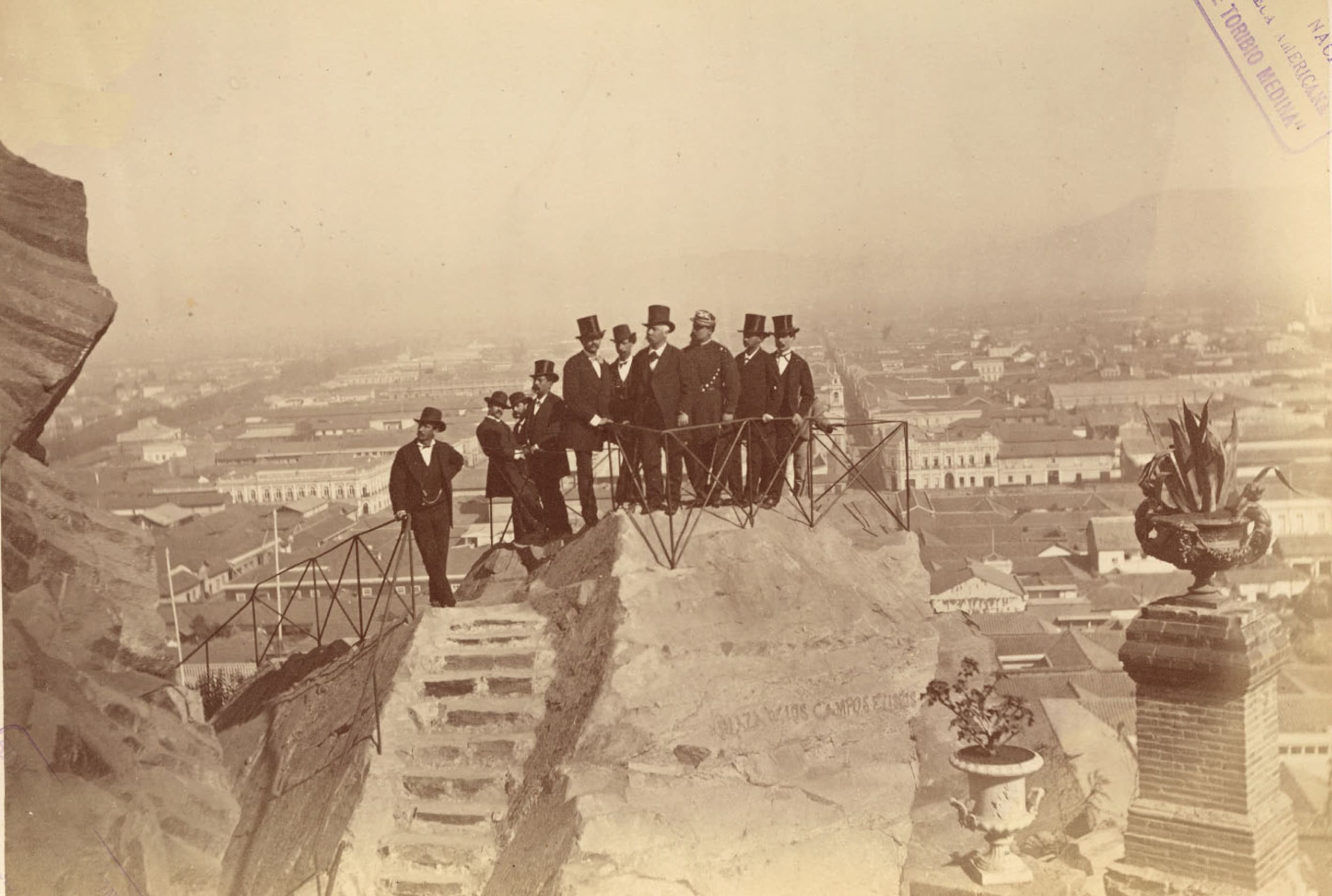 Inauguración Cerro Santa Lucía año 1874
