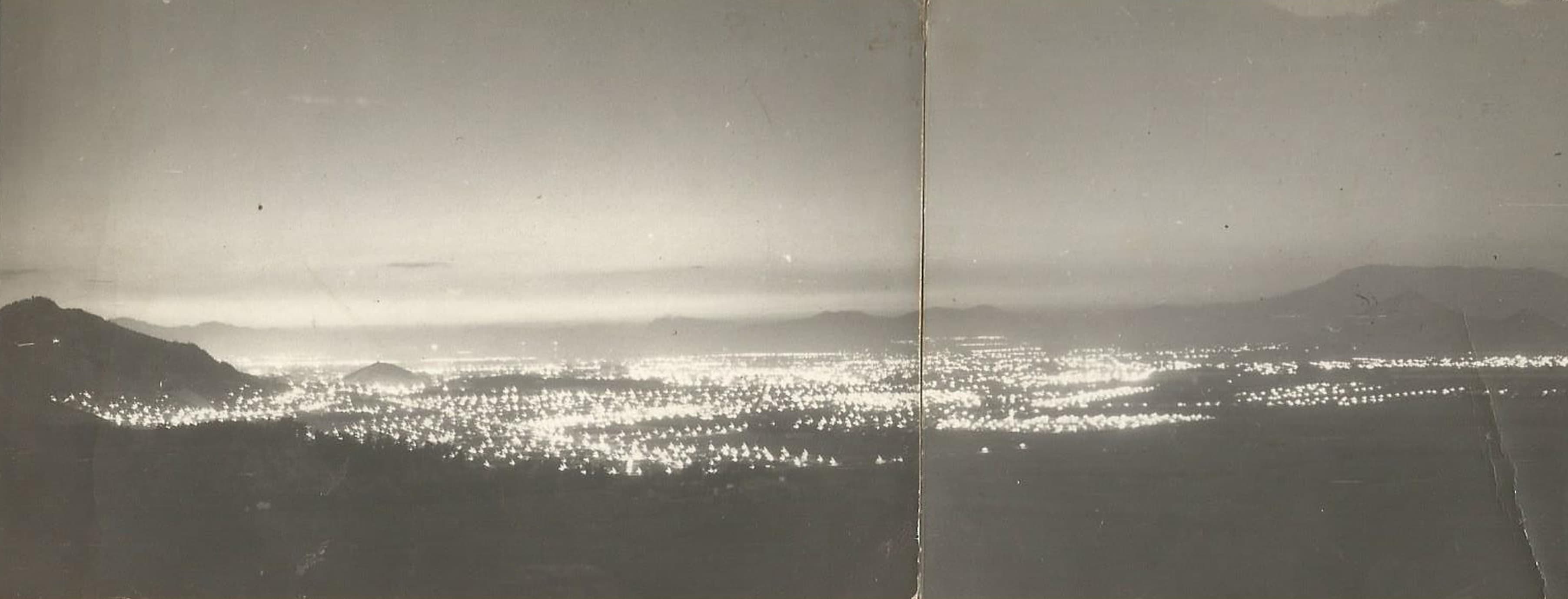 Panorámica de Santiago en 1945