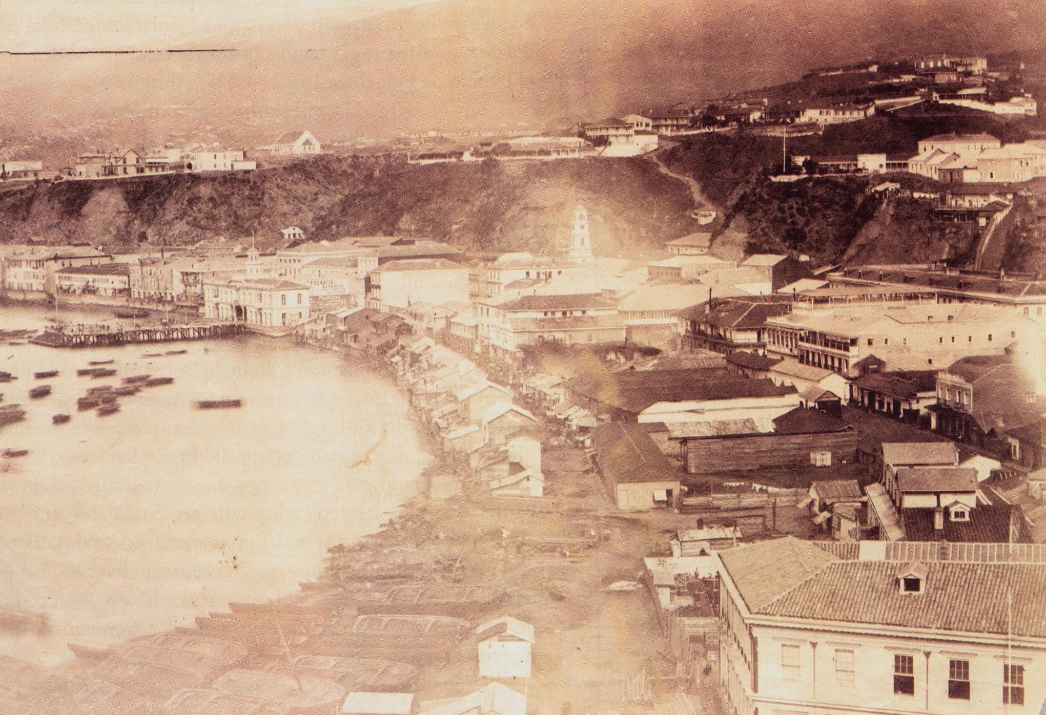 Bahía de Valparaíso año 1864