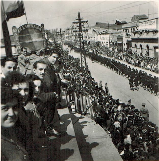 Desfile conmemorativo del Desastre de Rancagua, 1945