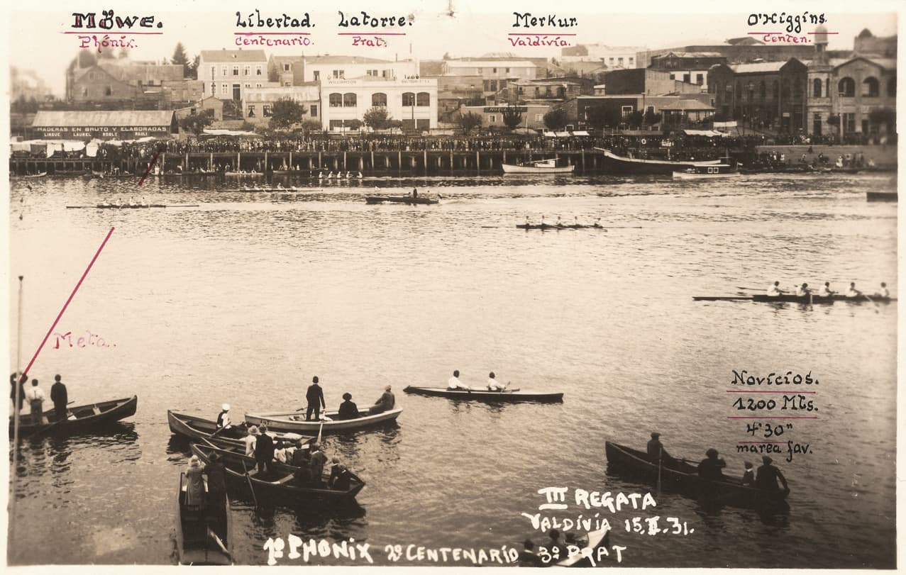 Regata en el Río Valdivia en 1931