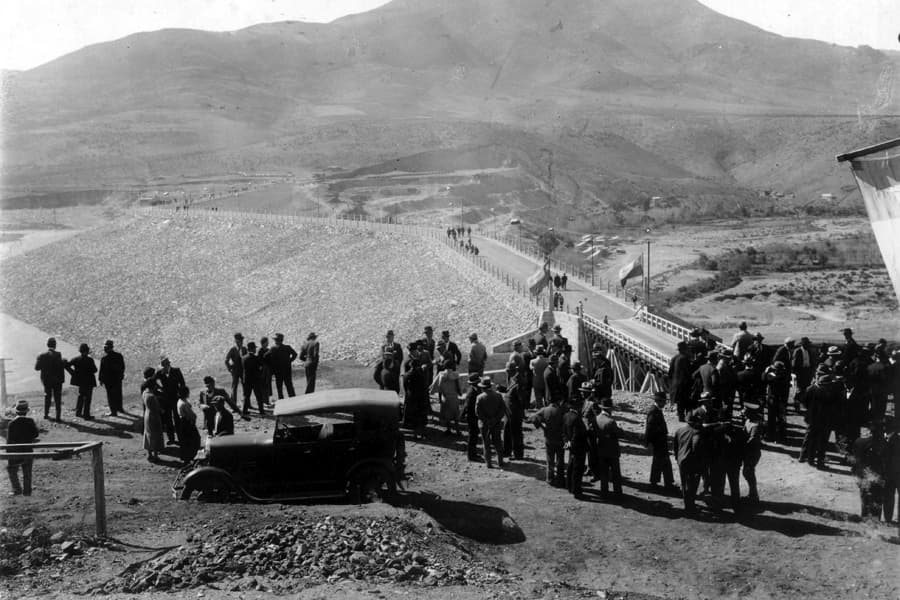 Inauguración del Embalse Recoleta en 1934