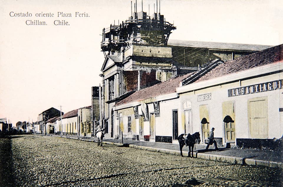 Costado oriente Plaza Feria de Chillán ca. 1915