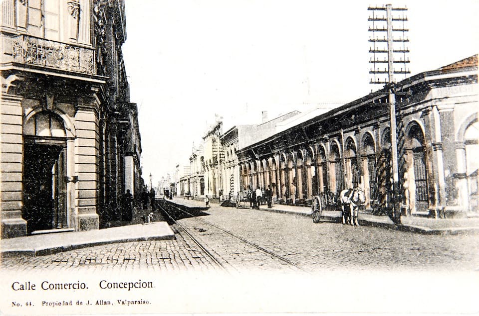 Calle Comercio de Concepción ca. 1910