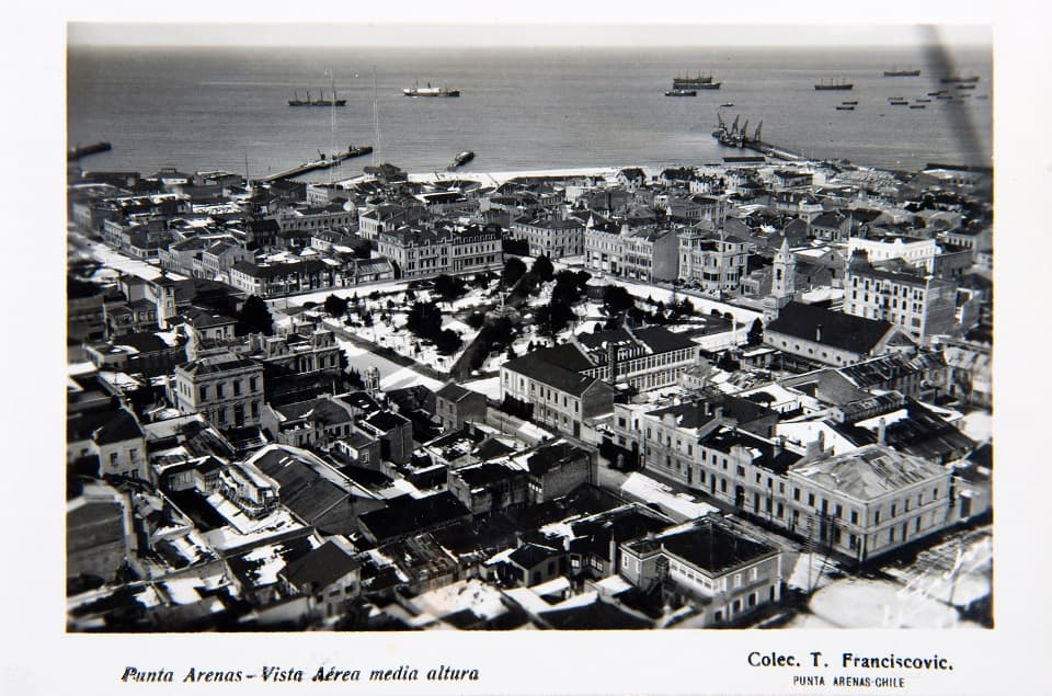 Viista aérea de Punta Arenas circa. 1930