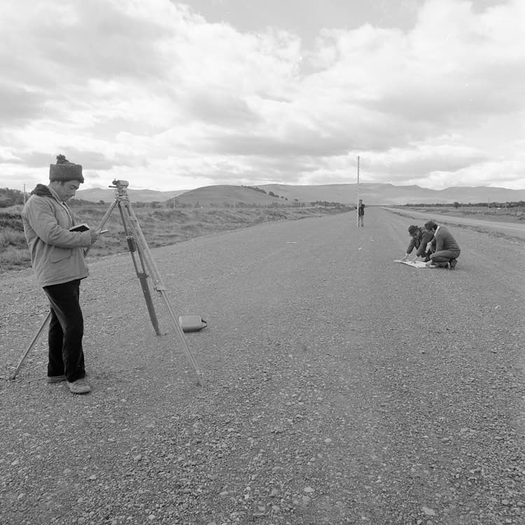Construcción de la ruta 9, en 1966