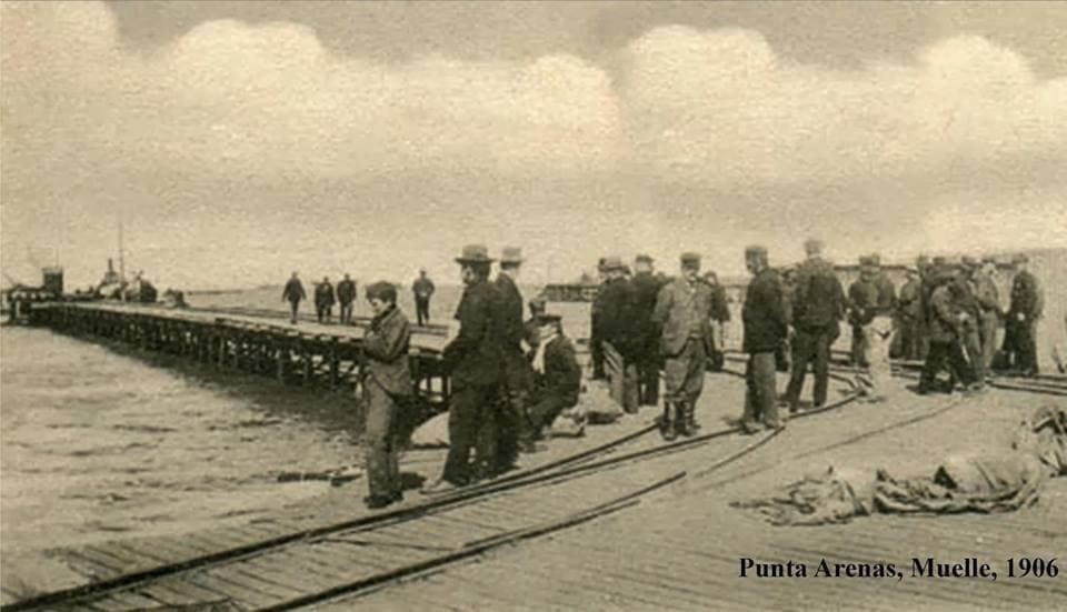Muelle Loreto Punta Arenas en 1906