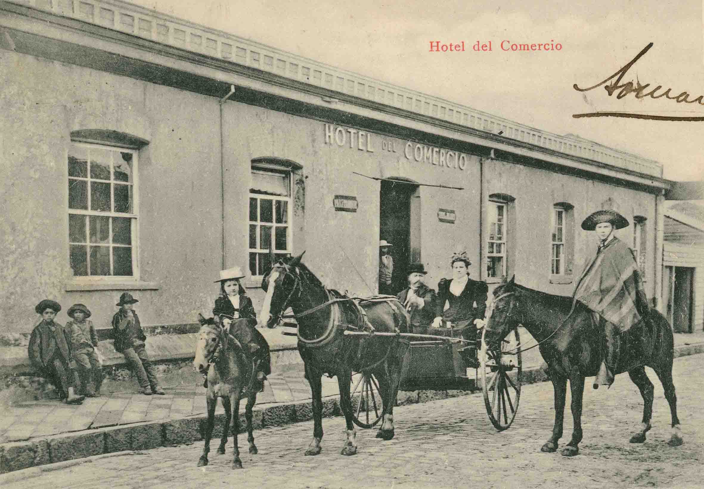 Hotel del Comercio, Lota ca. 1900
