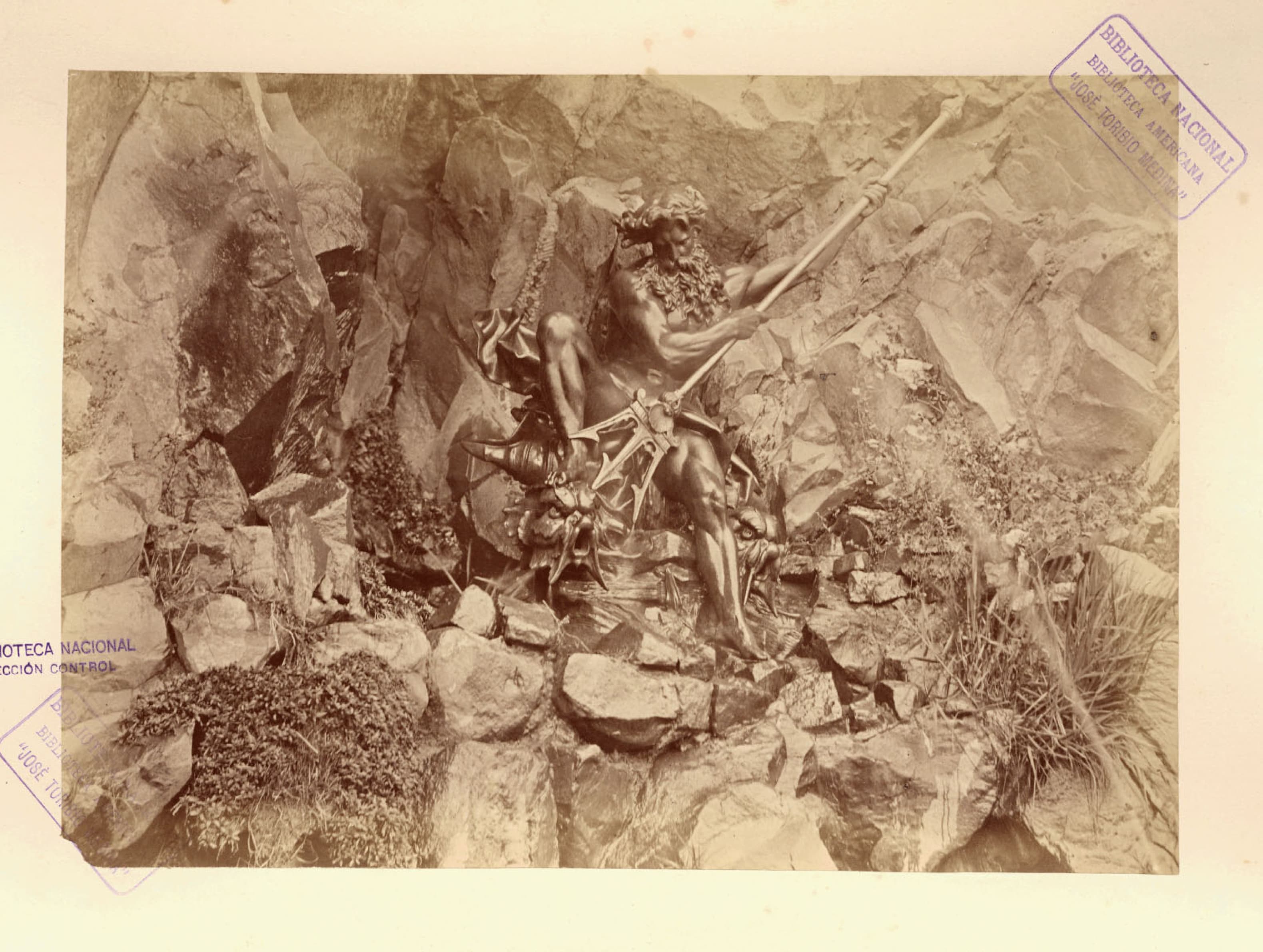 Gruta de Neptuno, Cerro Santa Lucía, 1874