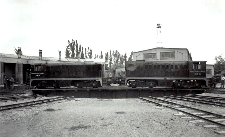 Ferrocarriles detenidos en Rancagua, ca. 1930