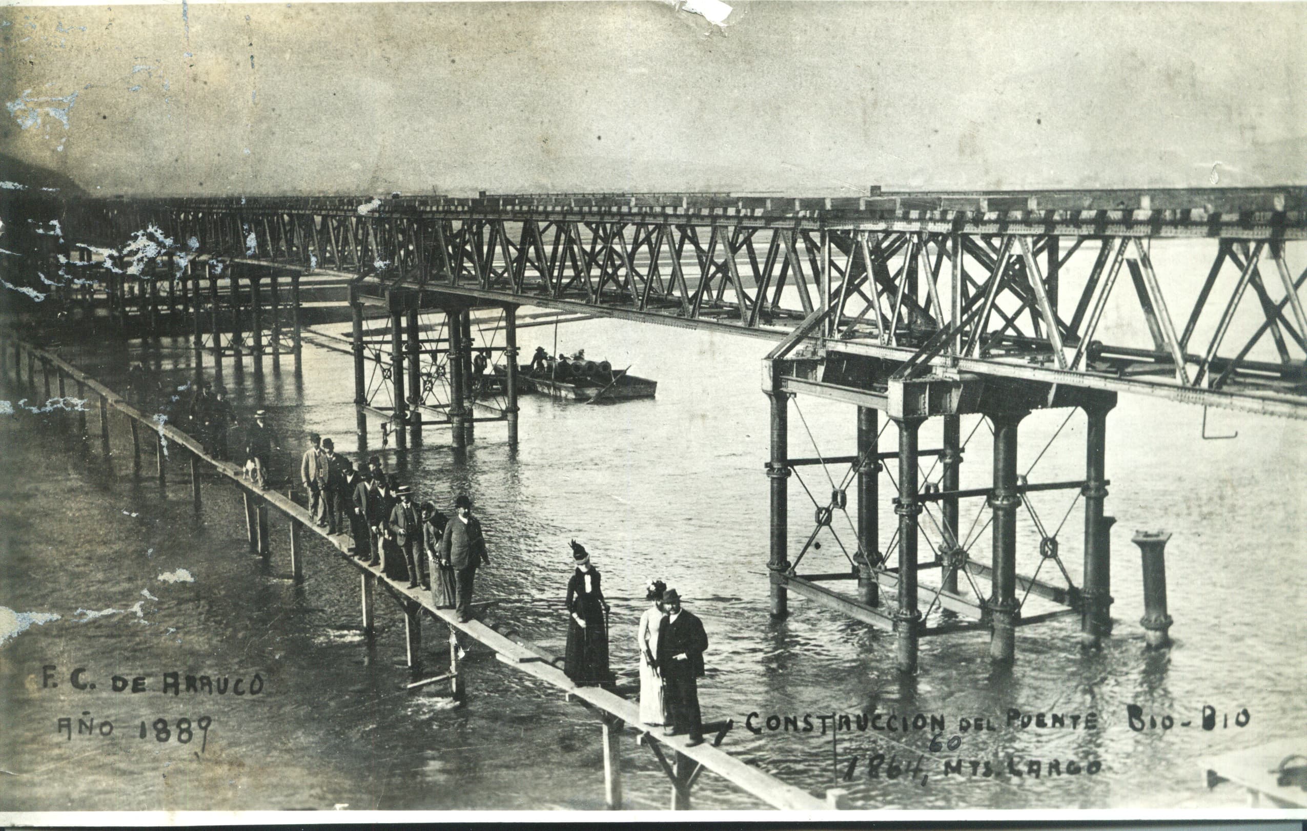 Puente ferroviario Río Biobío, 1889