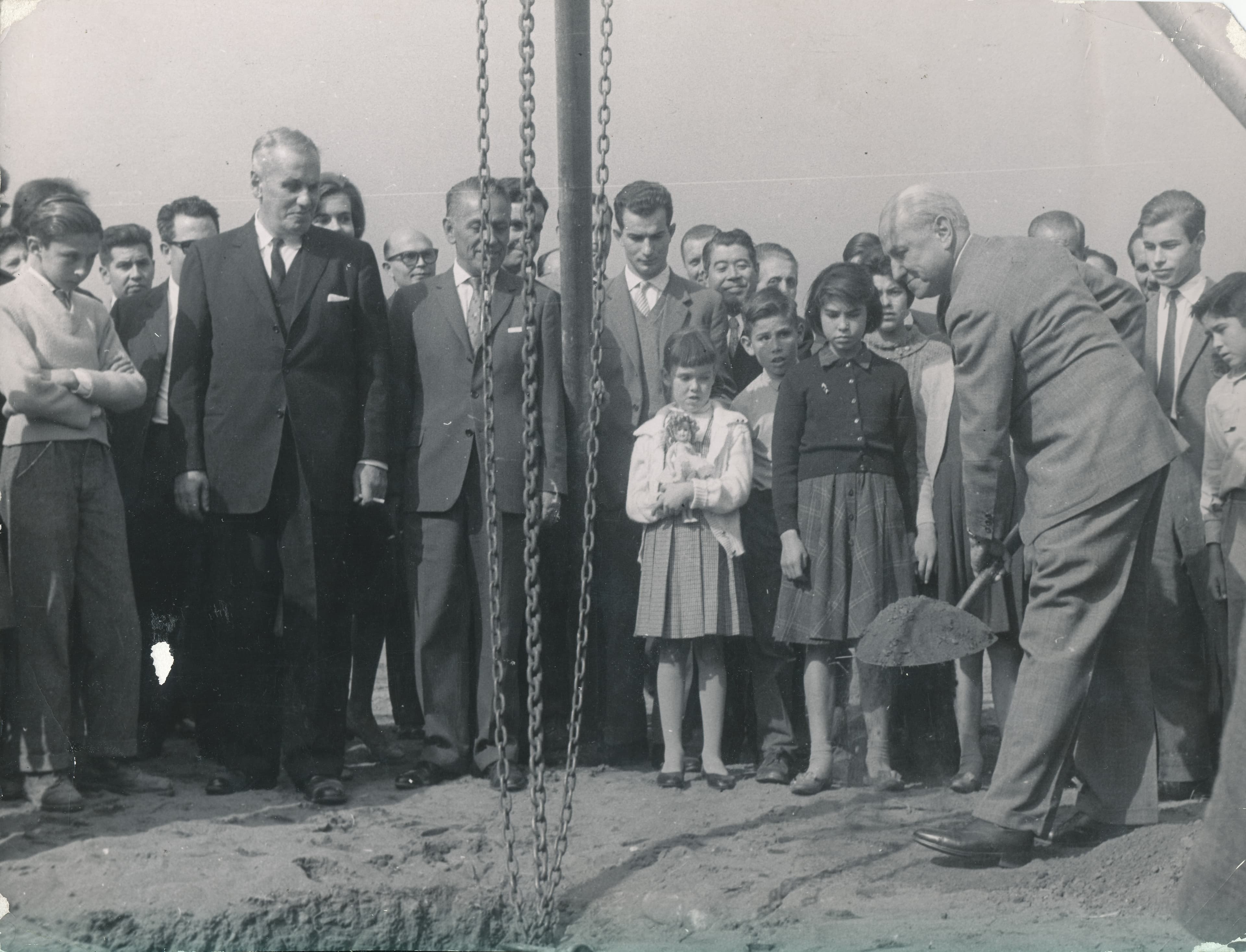Primera piedra edificio CEPAL, 1961