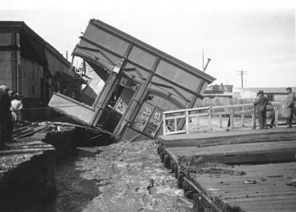 Desborde río de las Minas de Pta. Arenas, 1941