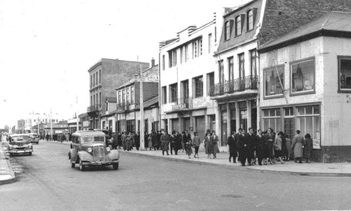 Calle de Bories de Pta. Arenas a principios de los '50