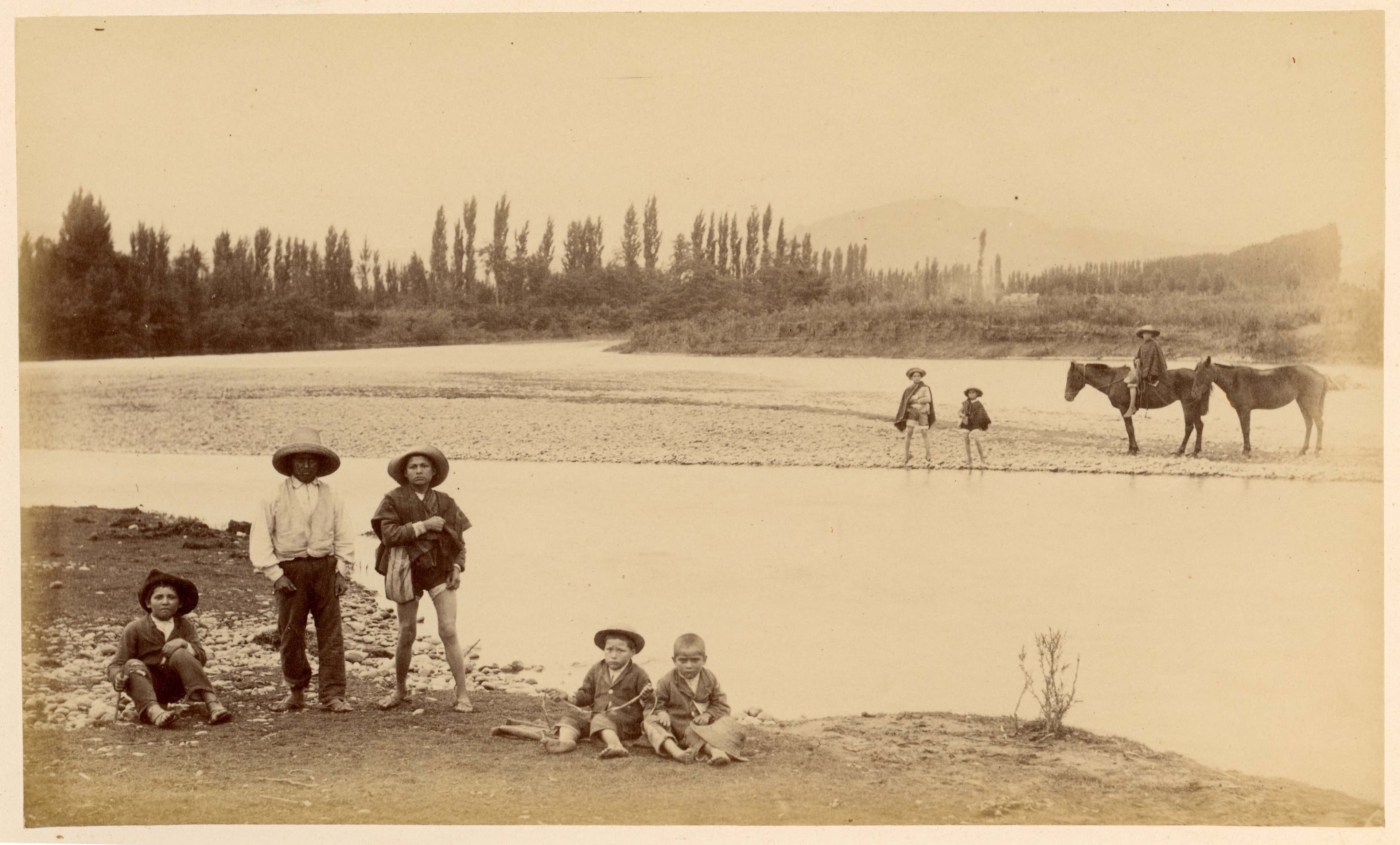 Personas a las orillas de un río, 1888
