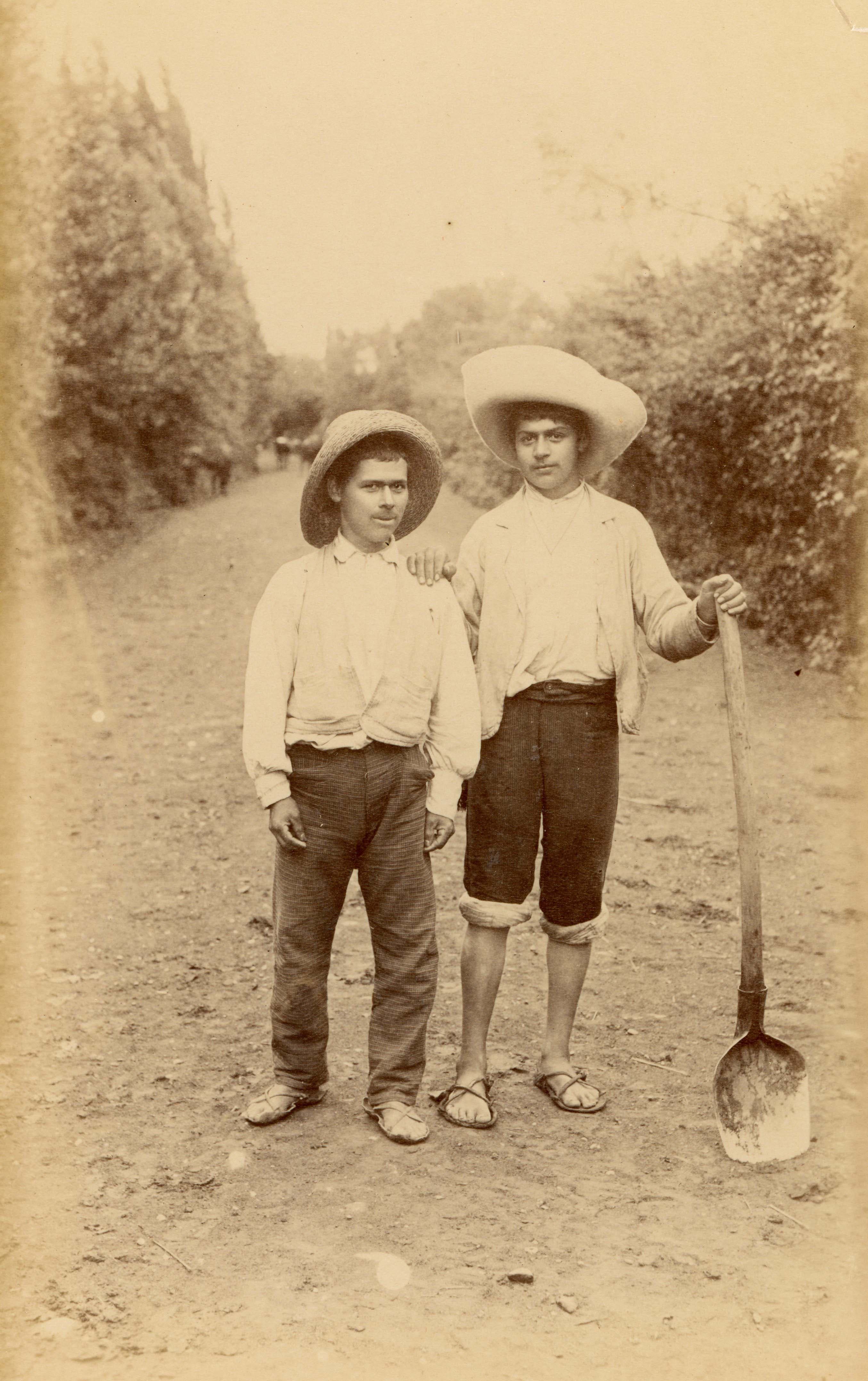 Campesinos en zona central, 1888
