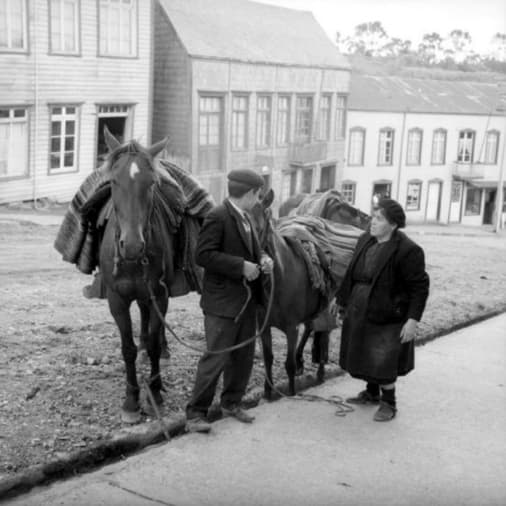 Calle Centenario de Chonchi en 1950