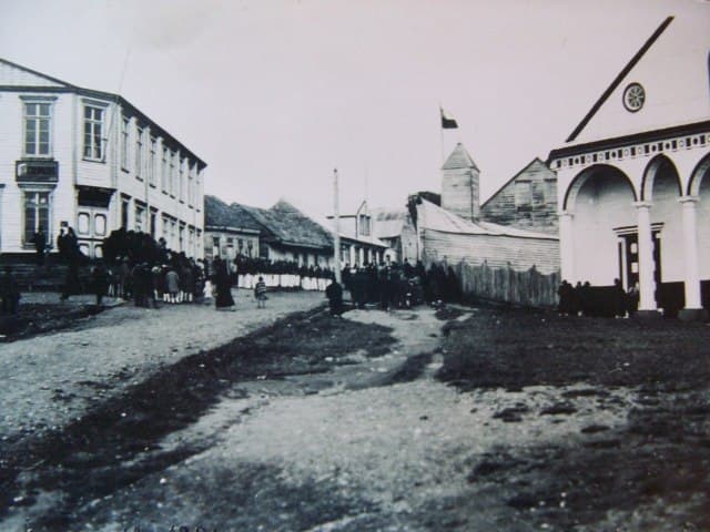 Calle Centenario de Chonchi en 1930