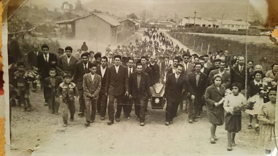 Funeral, Subida Cementerio Licantén en 1915