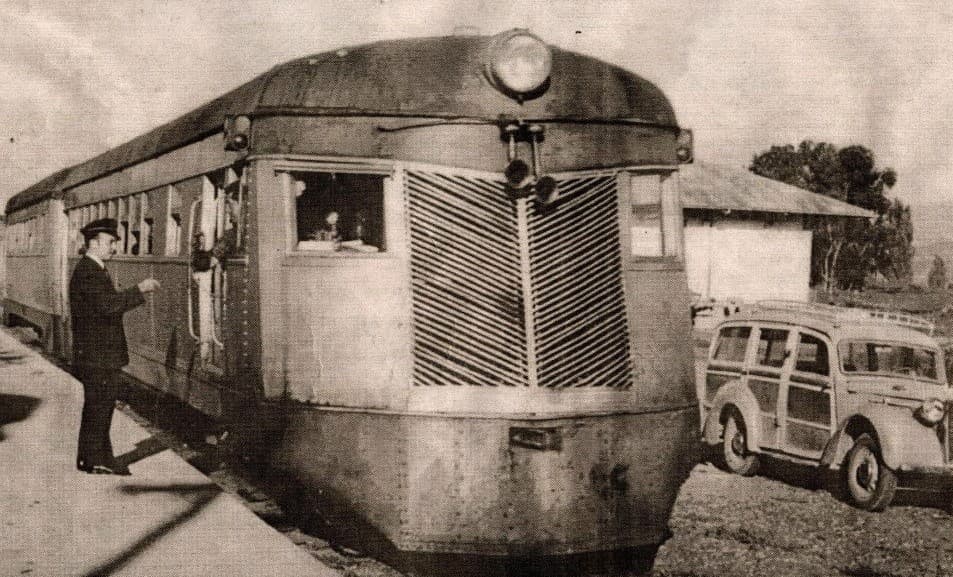 Llegada Ramal a Estación Licantén en 1950