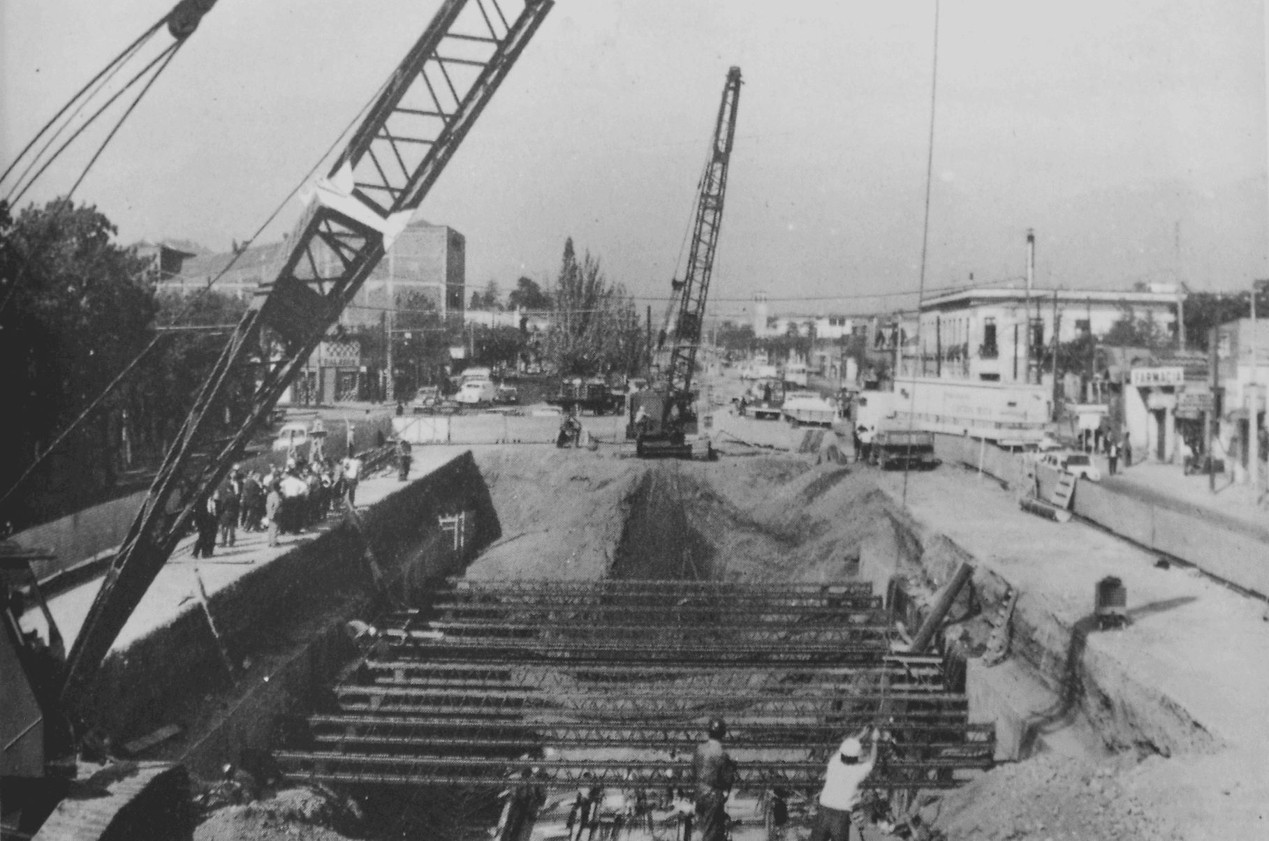 Construcción del metro de Santiago, 1970