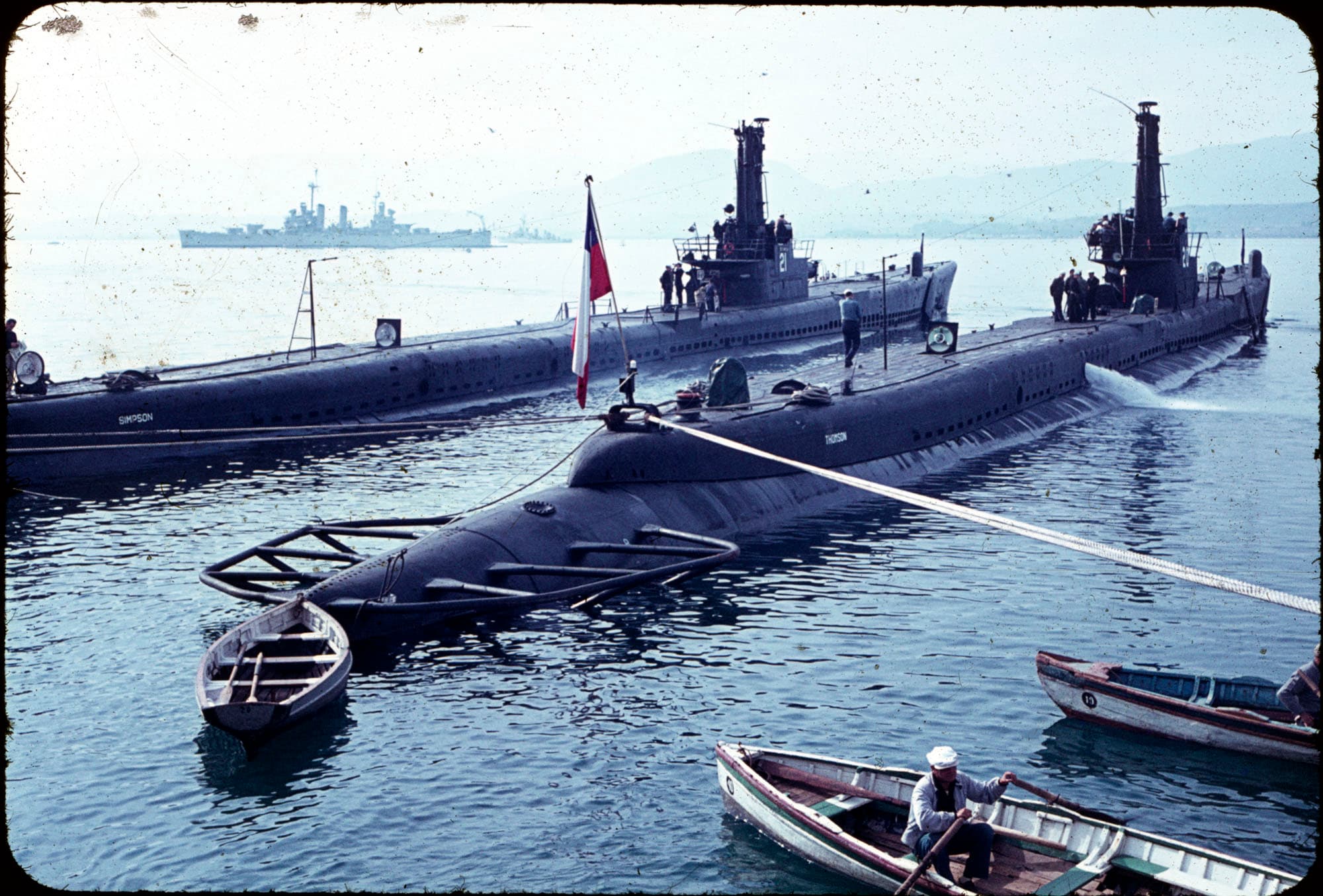 Submarinos en el Puerto de Coquimbo, ca. 1964