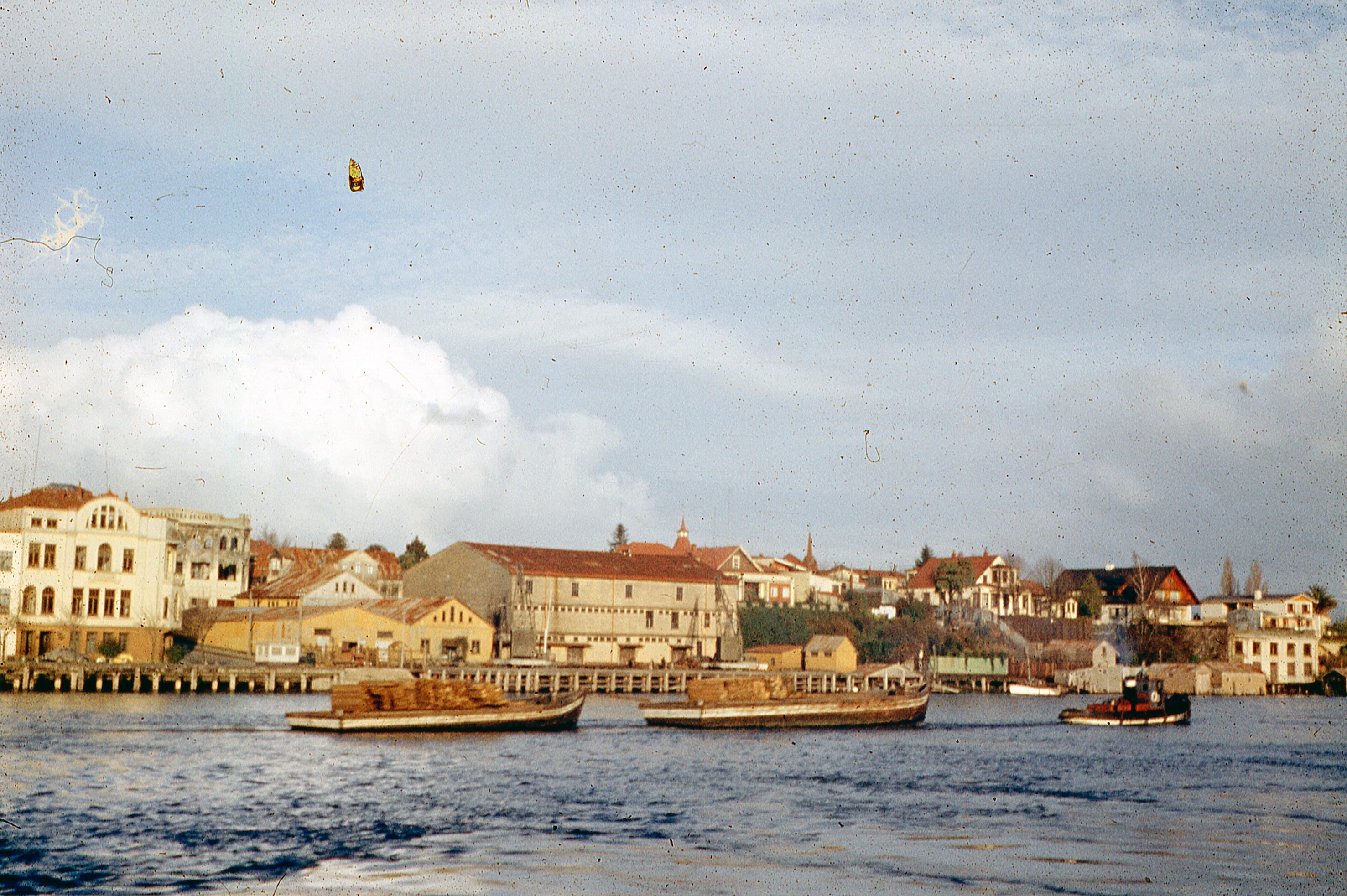 Valdivia desde Isla Teja, previo al terremoto, 1960
