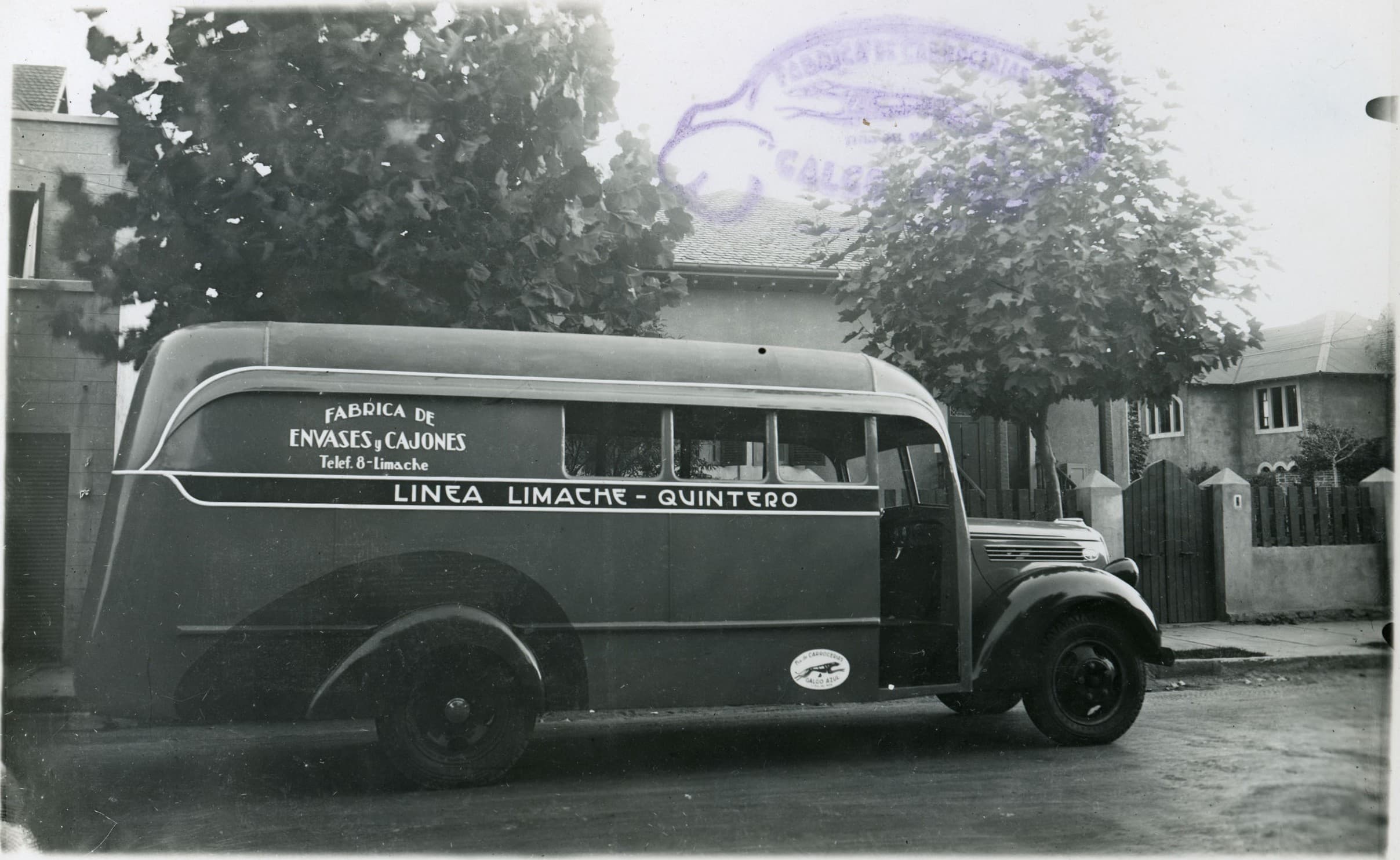 Bus Línea Limache Quintero, 1950