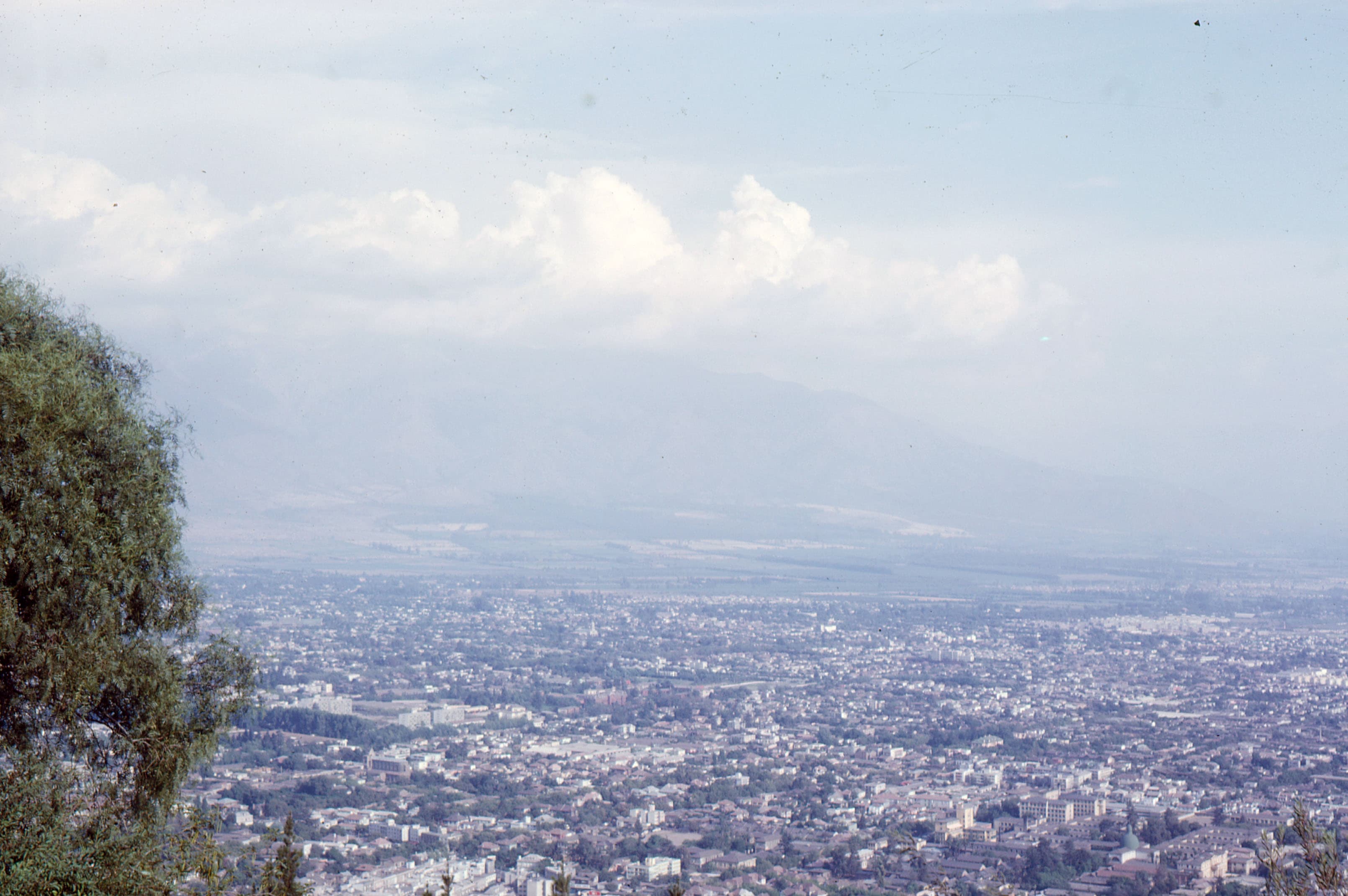 Vista de Santiago desde el Cerro San Cristóbal, 1965