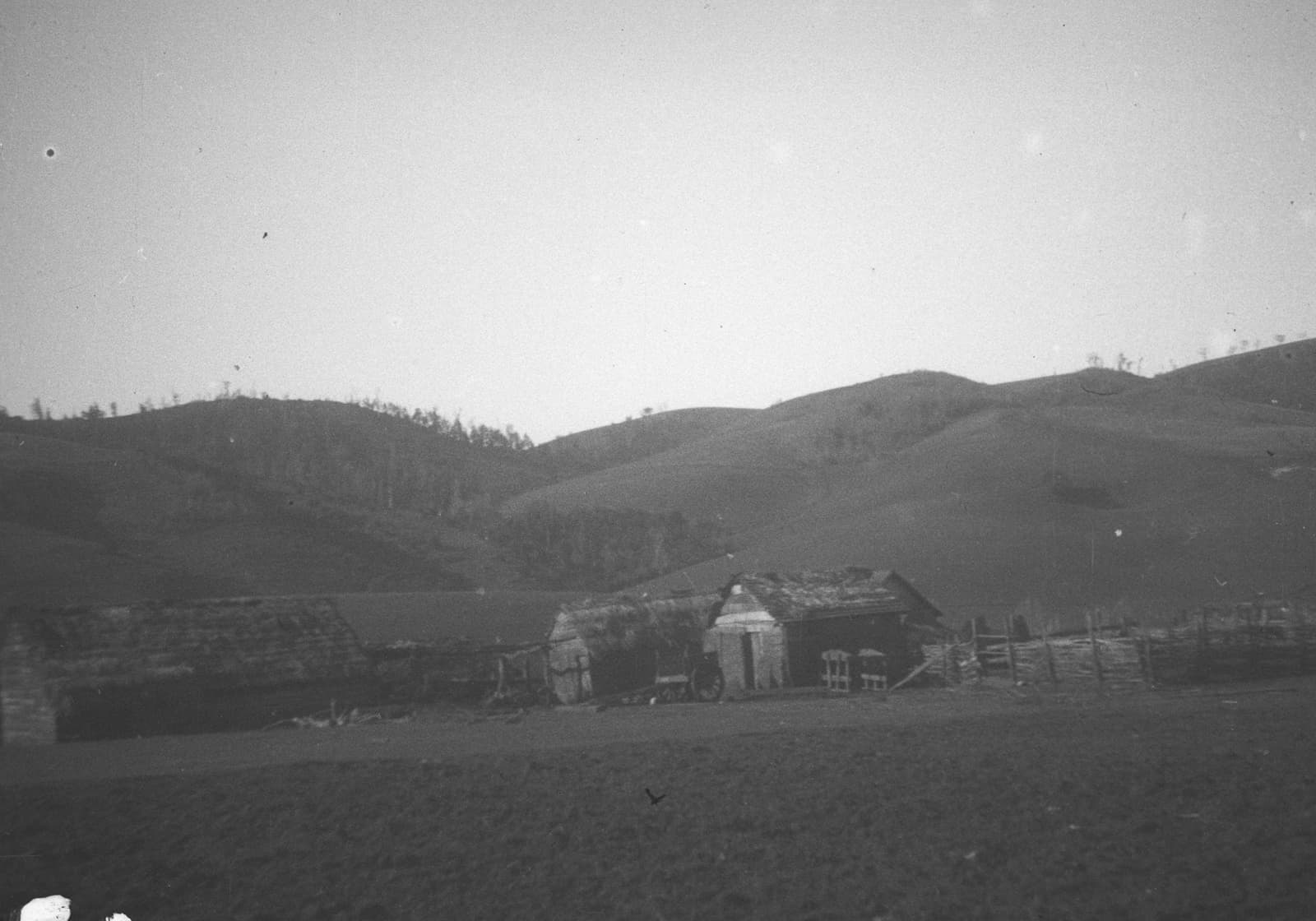 Vista de un rancho, Araucanía, 1928