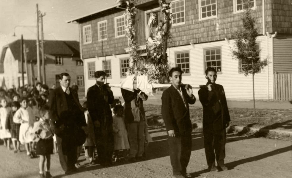 Procesión del 8 de Diciembre, Purranque, 1950