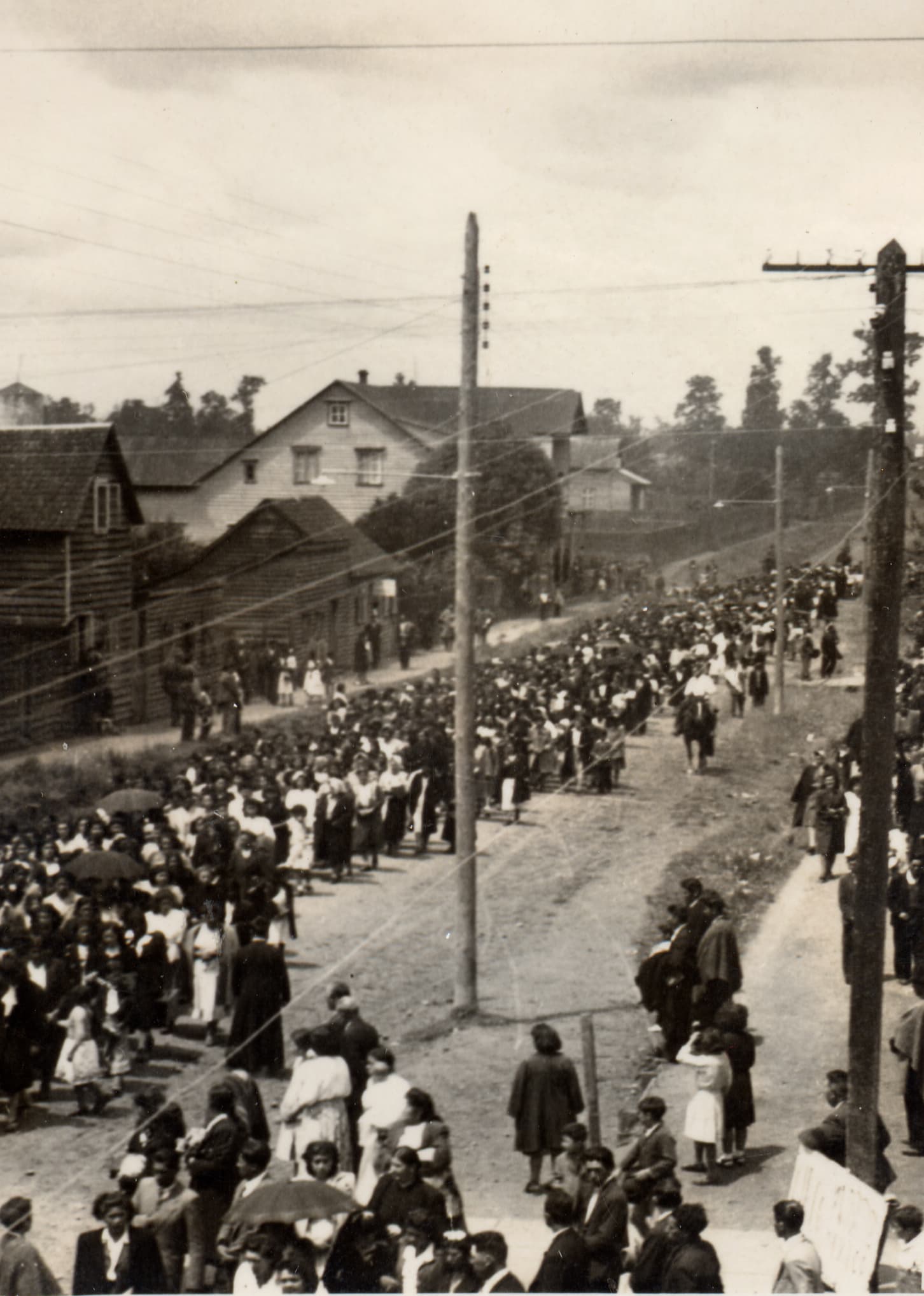 Procesión de San Sebastián, Purranque, 1942