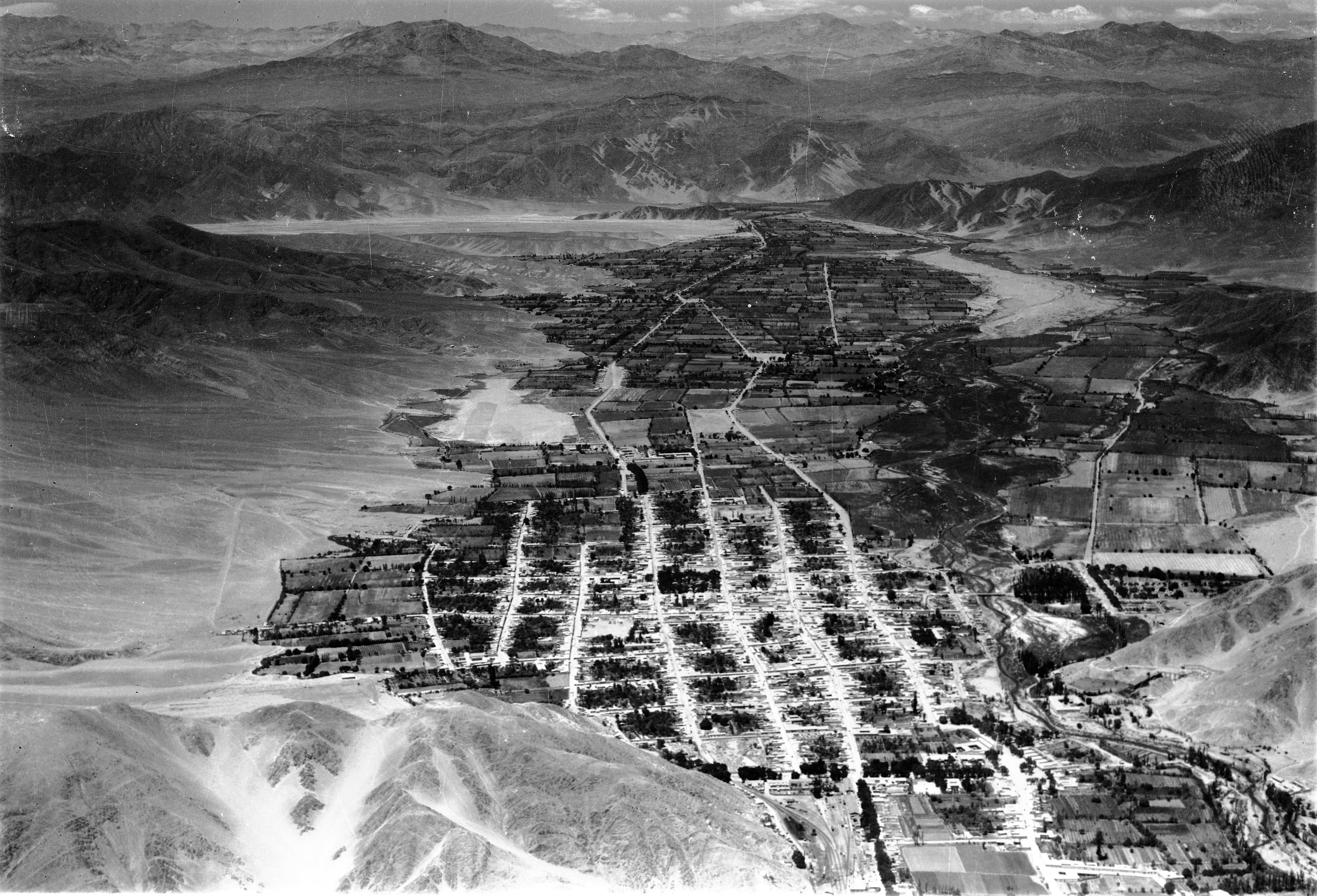 Vista aérea de Copiapó 1937.