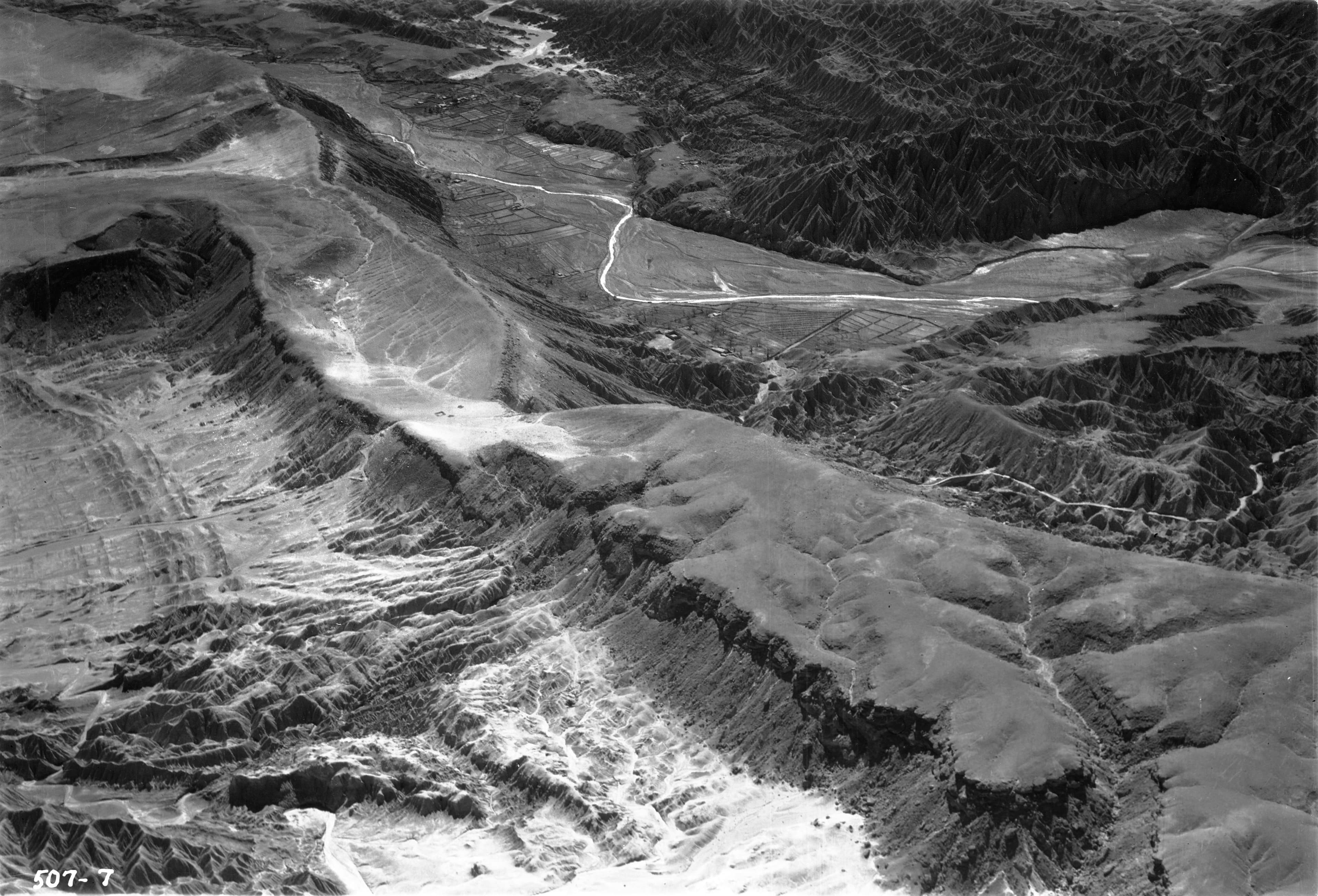 Vista aérea cerca de San Pedro de Atacama 1937.